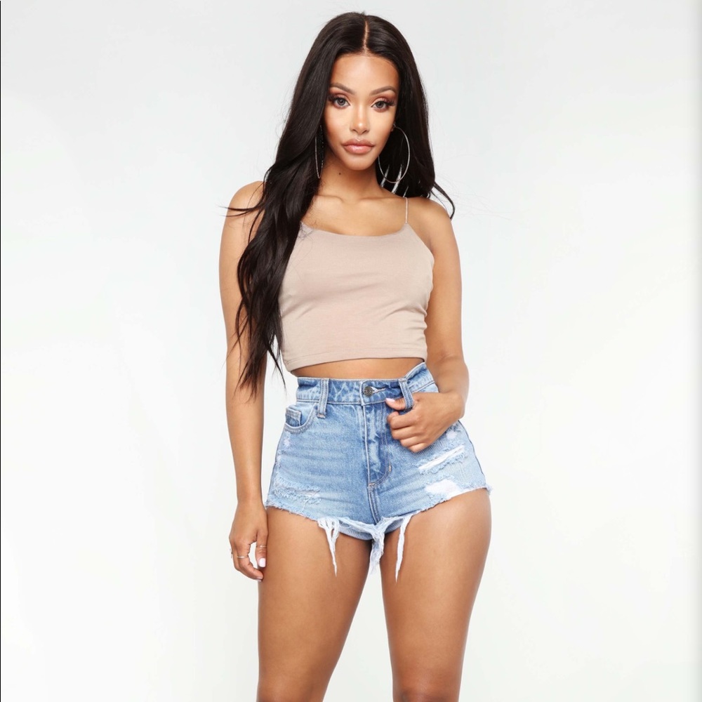 ***SOLD*** Fashion Nova Distressed Denim Shorts - Picture 4 of 8